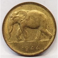 BELGIUM CONGO 1944 . ONE 1 FRANC COIN